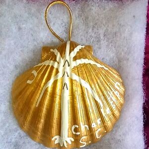 Gold Seashell Ornament Costmized From 2012 Event New Charleston S,C